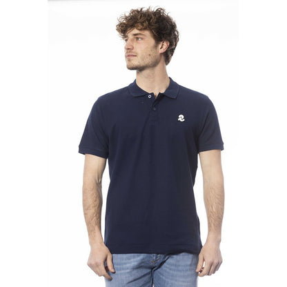 Elegant Blue Short Sleeve Polo Shirt