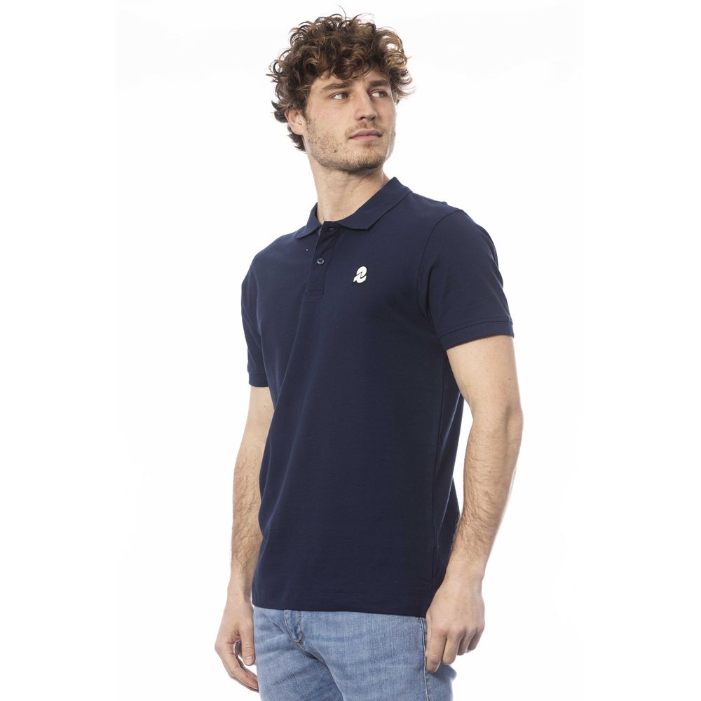 Elegant Blue Short Sleeve Polo Shirt