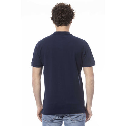 Elegant Blue Short Sleeve Polo Shirt