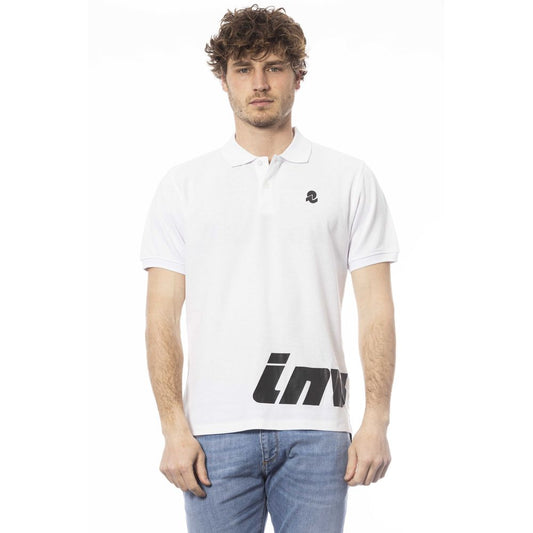 Elegant White Cotton Polo with Chest Logo