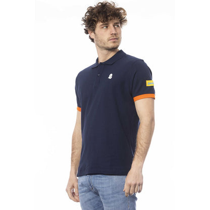 Chic Blue Short Sleeve Polo Shirt