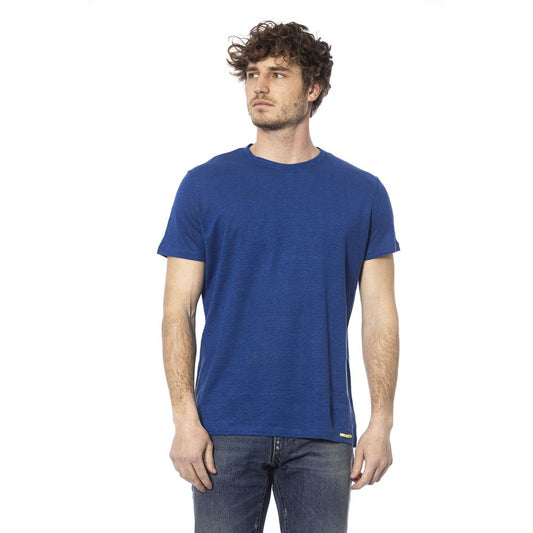 Sleek Crew Neck Cotton Tee – Perfect Blue