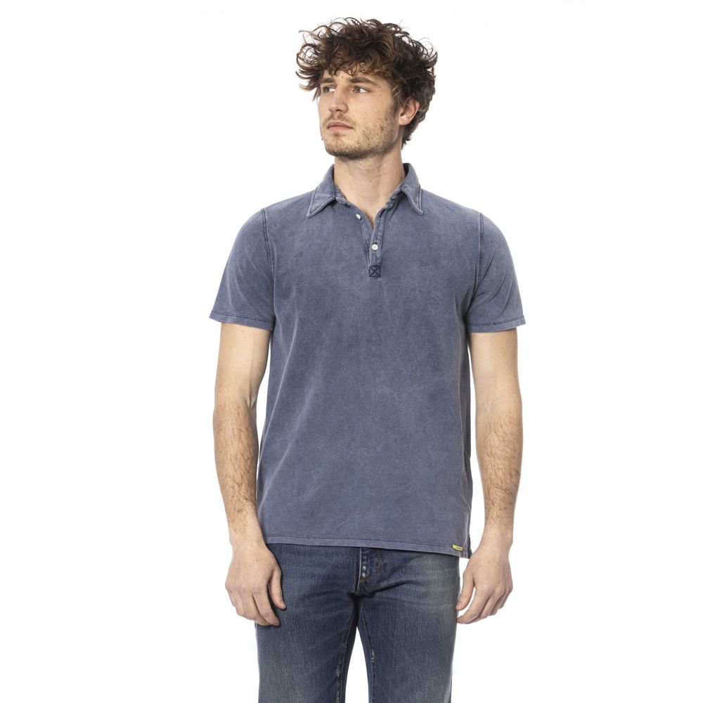 Elegant Cotton Polo in Classic Blue