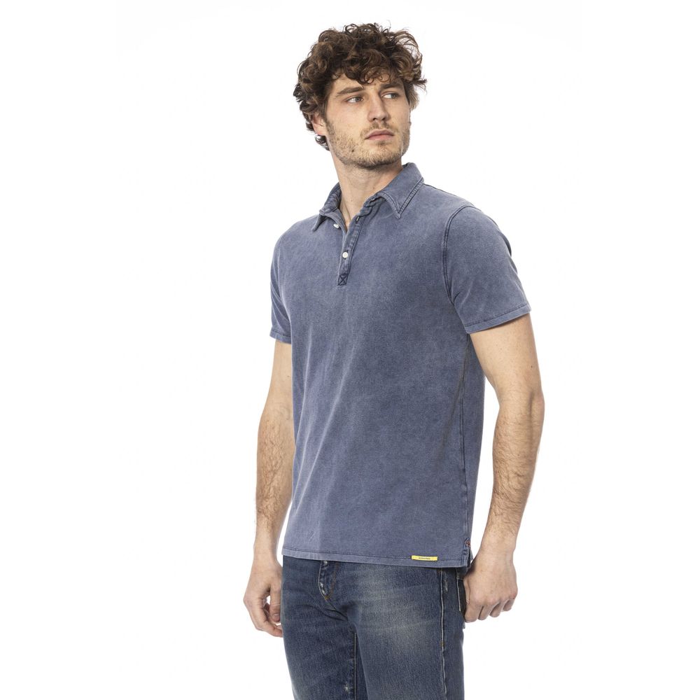 Elegant Cotton Polo in Classic Blue