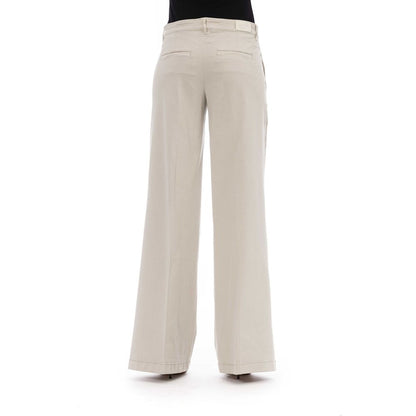 Elegant Beige Trousers with Pockets