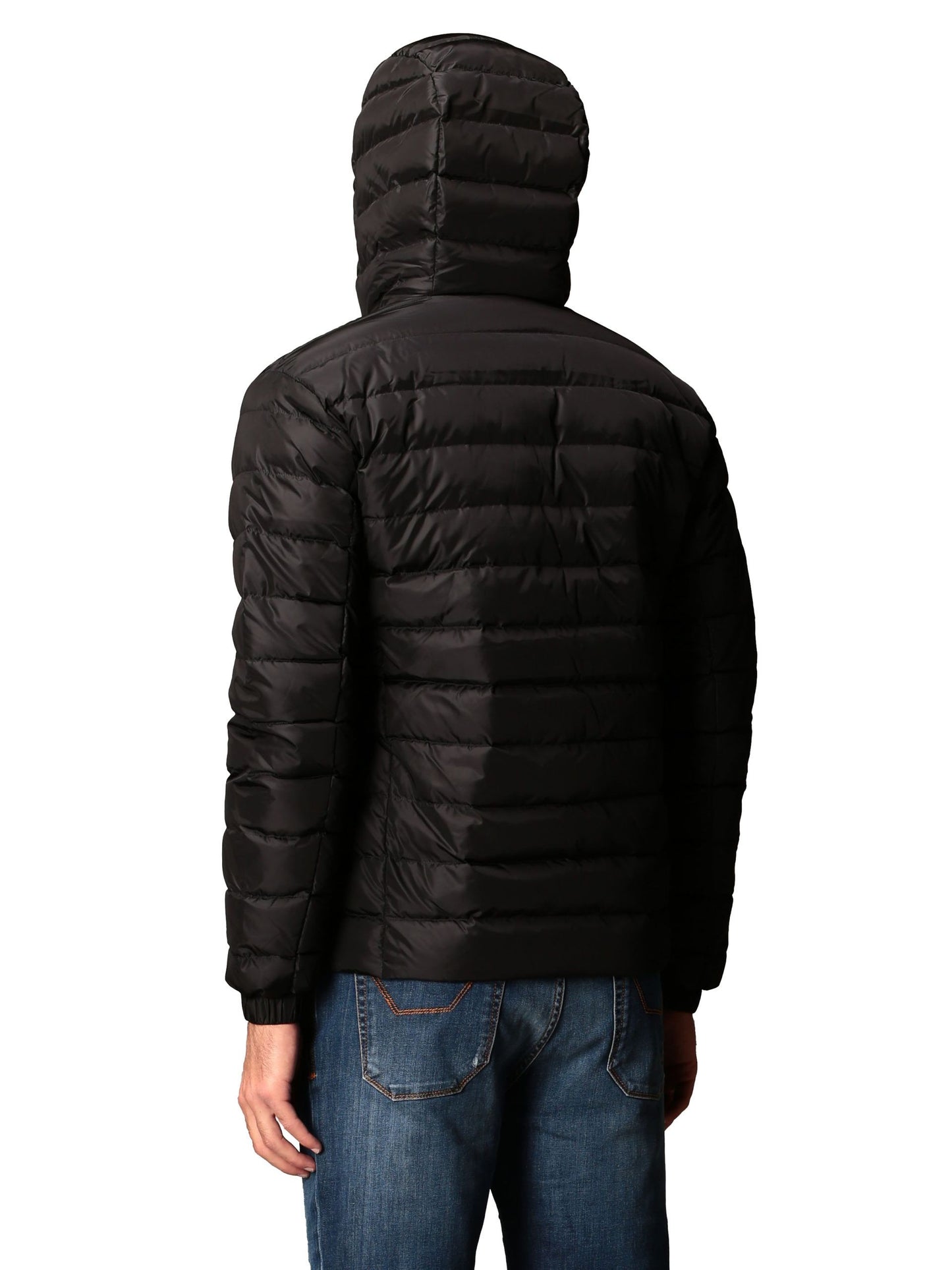 Sleek Hooded Down Jacket with Multifunctional Pockets