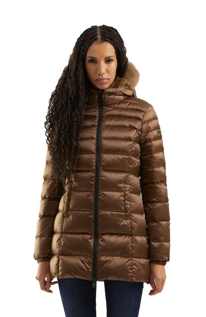 Classic Padded Down Jacket with Fur Hood