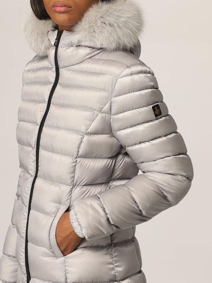 Chic Padded Down Jacket with Fur Hood