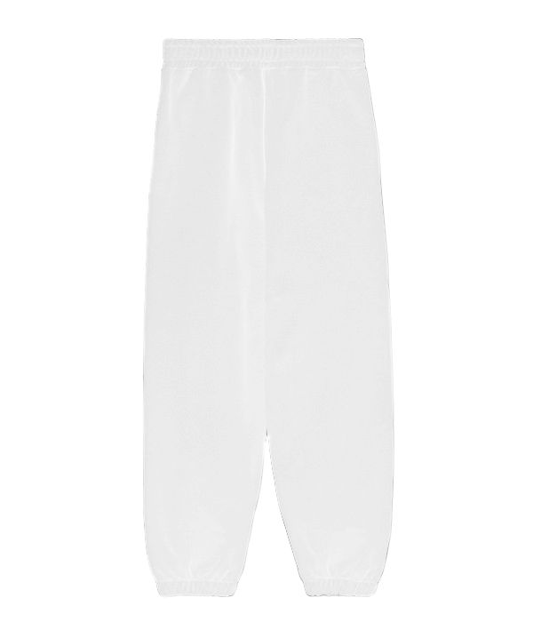 Elevated Streetwear White Cotton Sweatpants