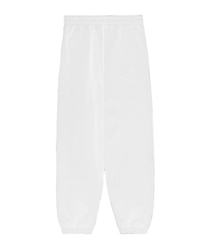 Elevated Streetwear White Cotton Sweatpants