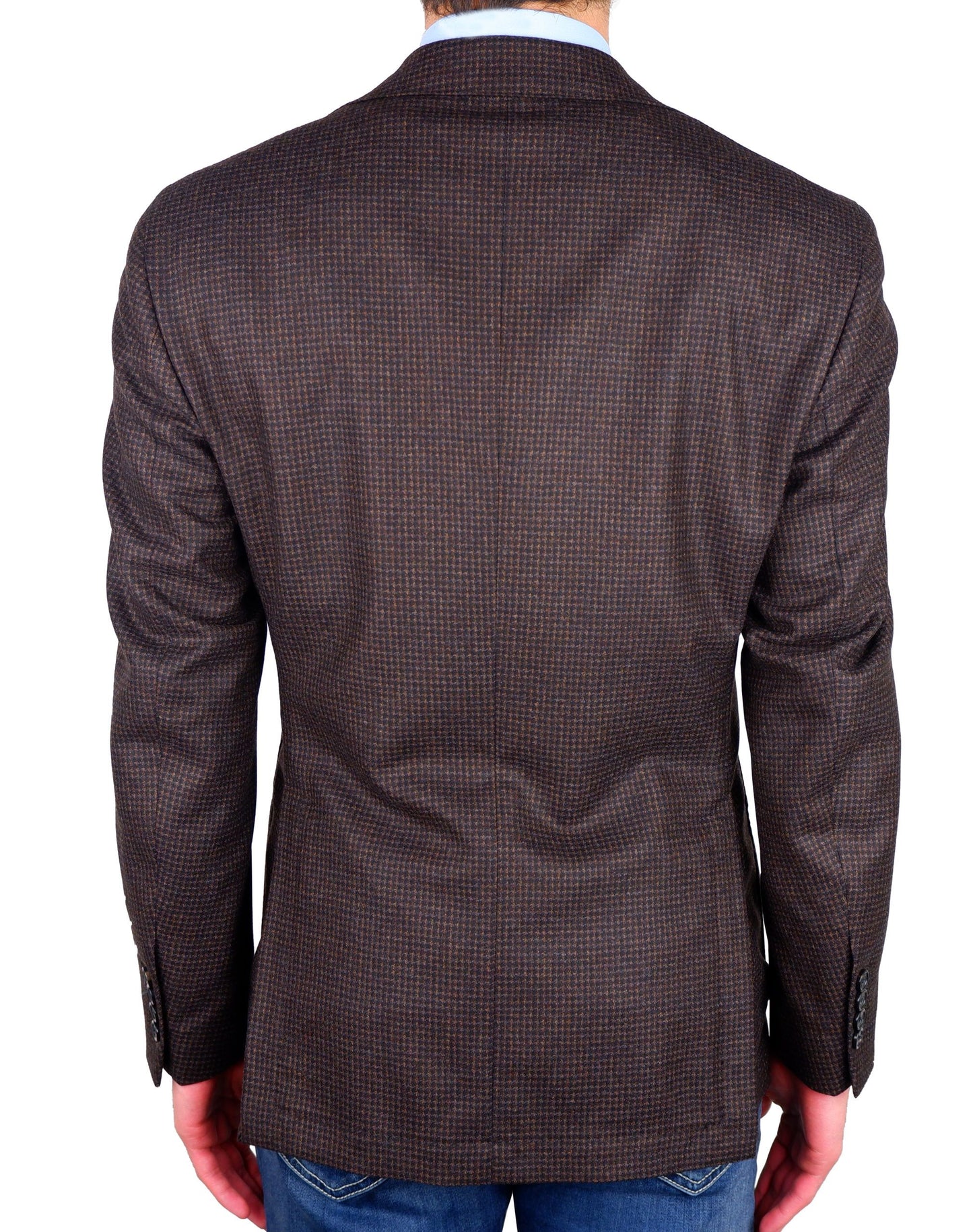 Elegant Brown Merino Wool Classic Jacket
