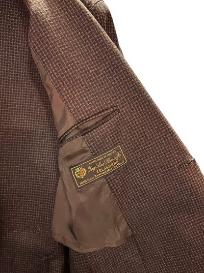 Elegant Brown Merino Wool Classic Jacket