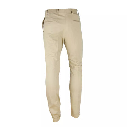 Elegant Wool Blend Men's Trousers