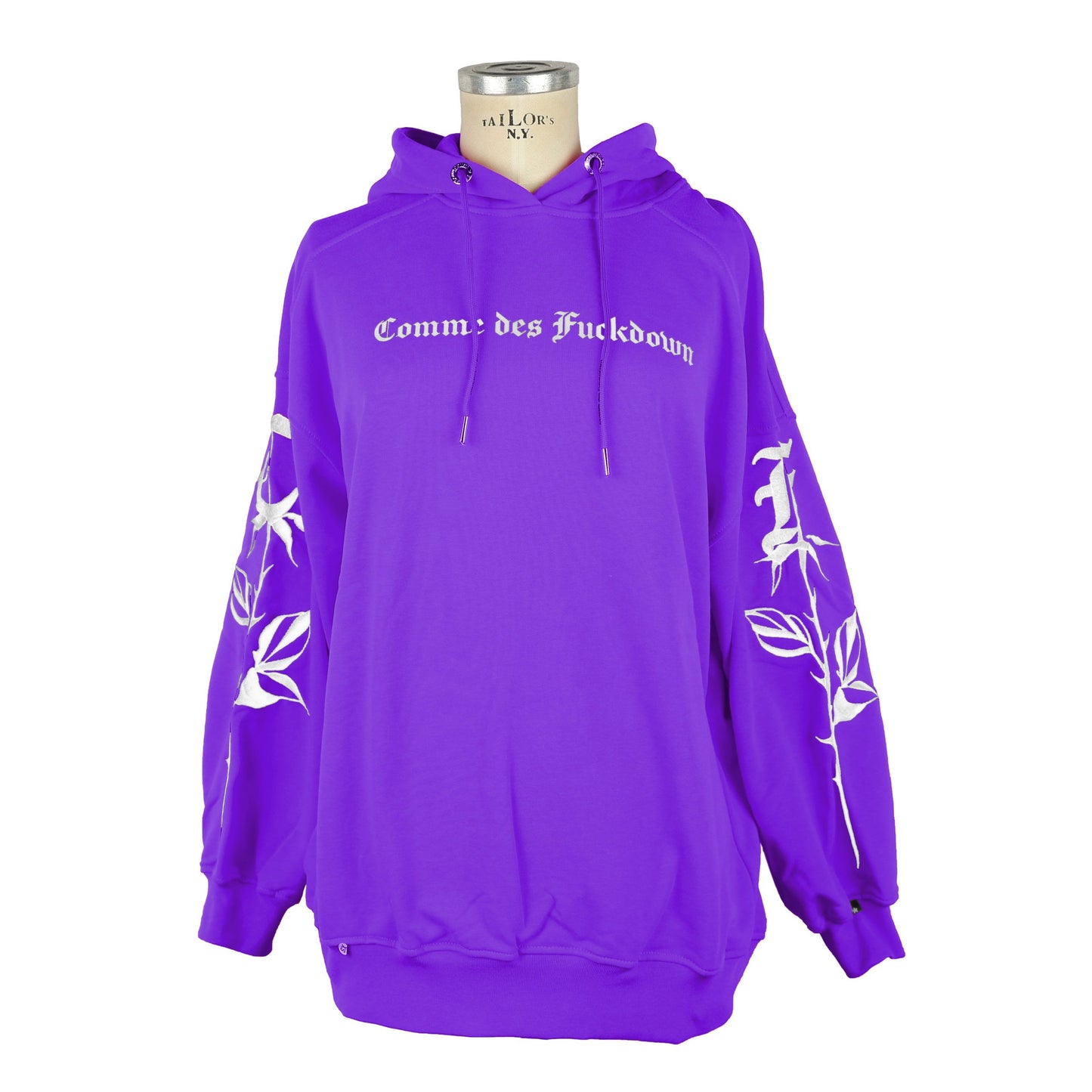 Chic Purple Cotton Hooded Sweatshirt