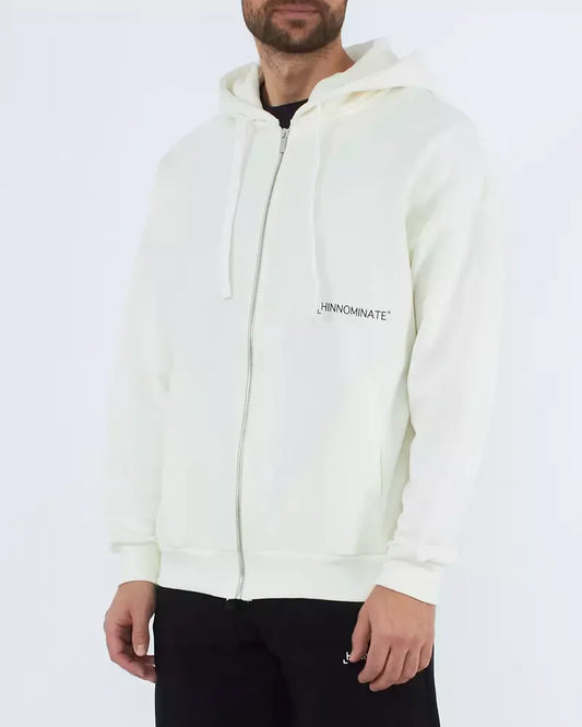 Elevated Classic White Hooded Sweatshirt