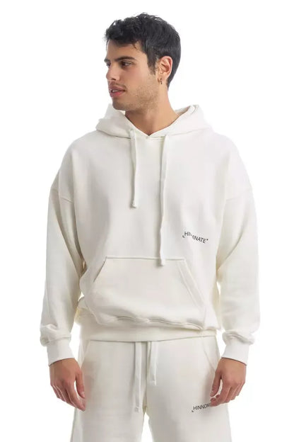 Elevated Casual White Hooded Sweatshirt with Logo