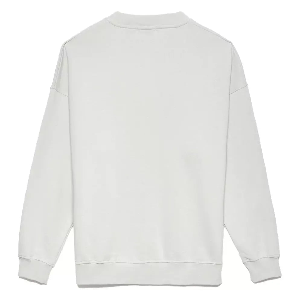 Elevate Your Style: White Crewneck Logo Sweatshirt