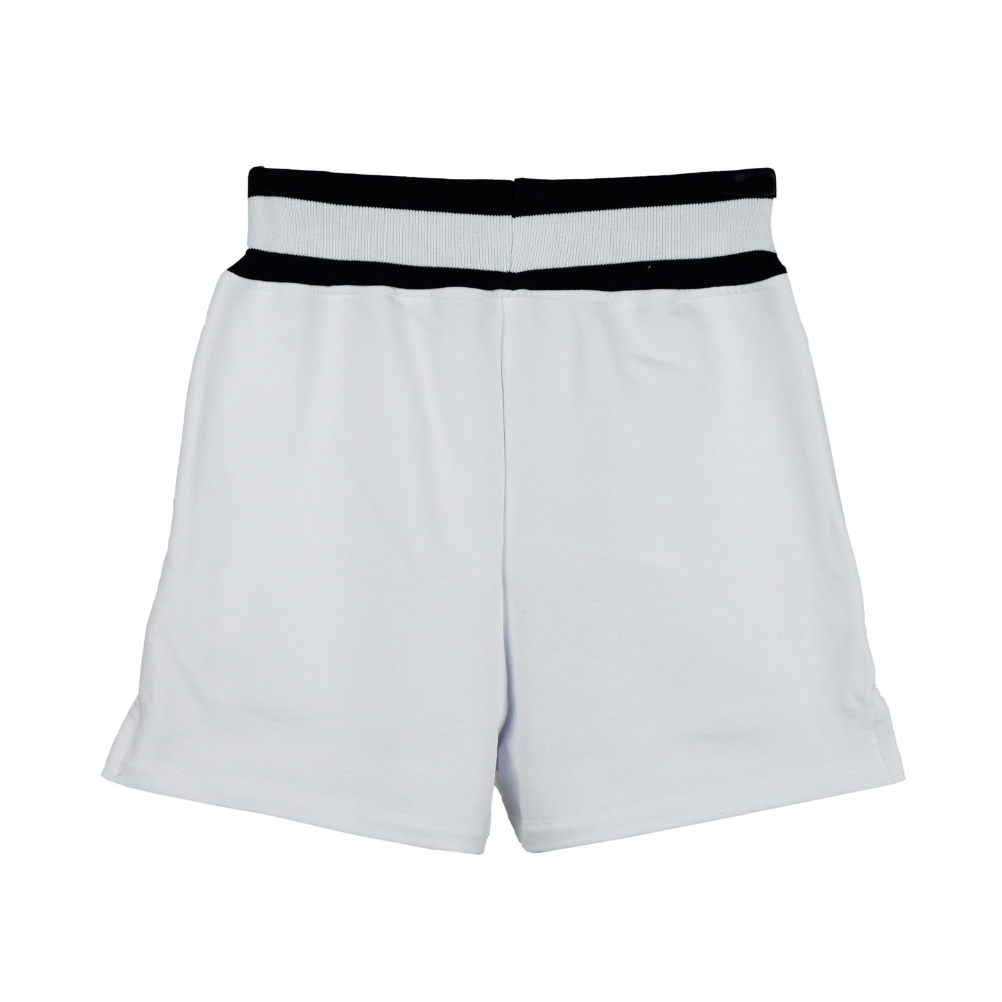 Chic White Stretch Shorts with Logo Print