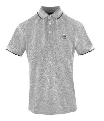 Melange Grey Polo with Front Logo