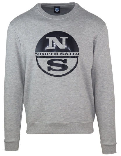 Melange Grey Crewneck Logo Sweatshirt