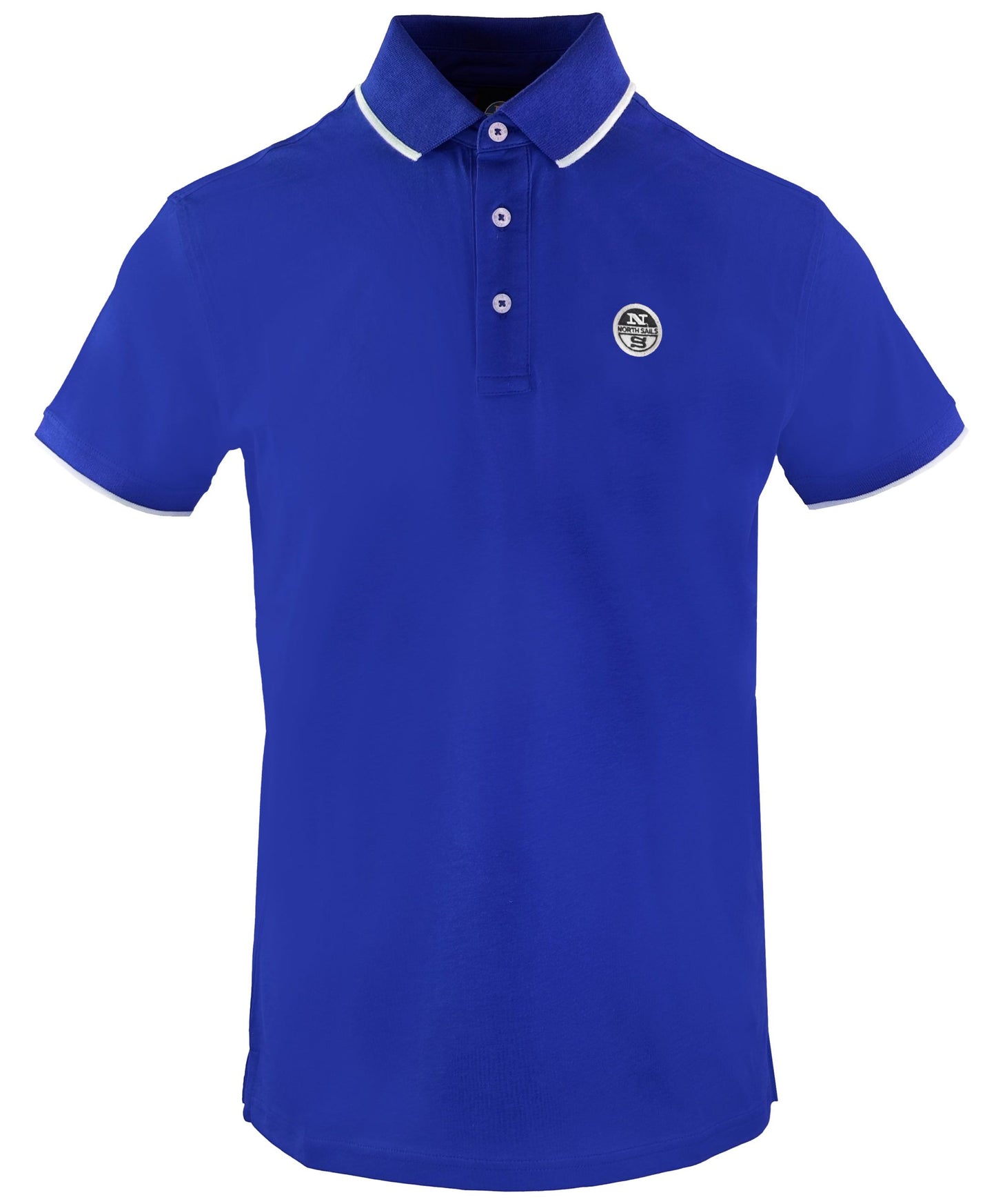 Ocean Blue Casual Polo Shirt - Light Cotton Blend