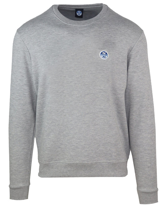 Melange Grey Crewneck Logo Sweatshirt