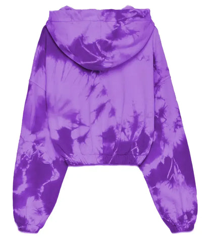 Elegant Purple Hooded Sweatshirt with Logo Print