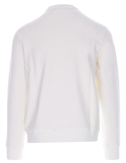 Elegant White Cotton Blend Sweatshirt