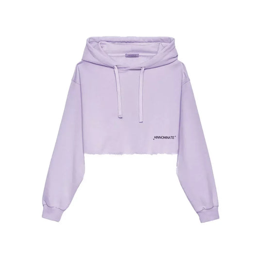 Lilac Cotton Hooded Sweatshirt - Made in Italy