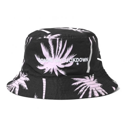 Palm Print Fisherman Hat with Embroidered Logo