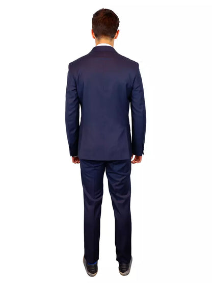 Elegant Italian Wool Suit in Classic Blue