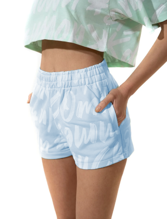 Elevate Your Summer Style with Chic Light Blue Cotton Shorts