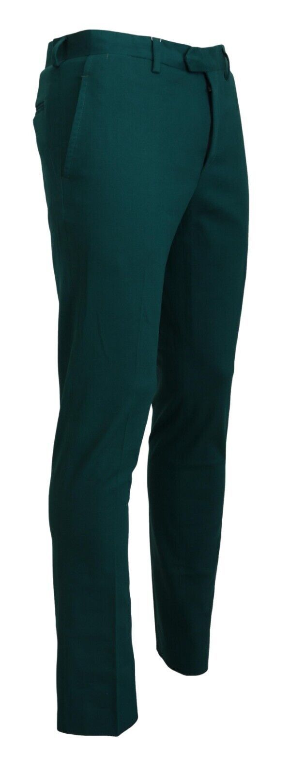 Elegantly Tailored Green Pure Cotton Pants