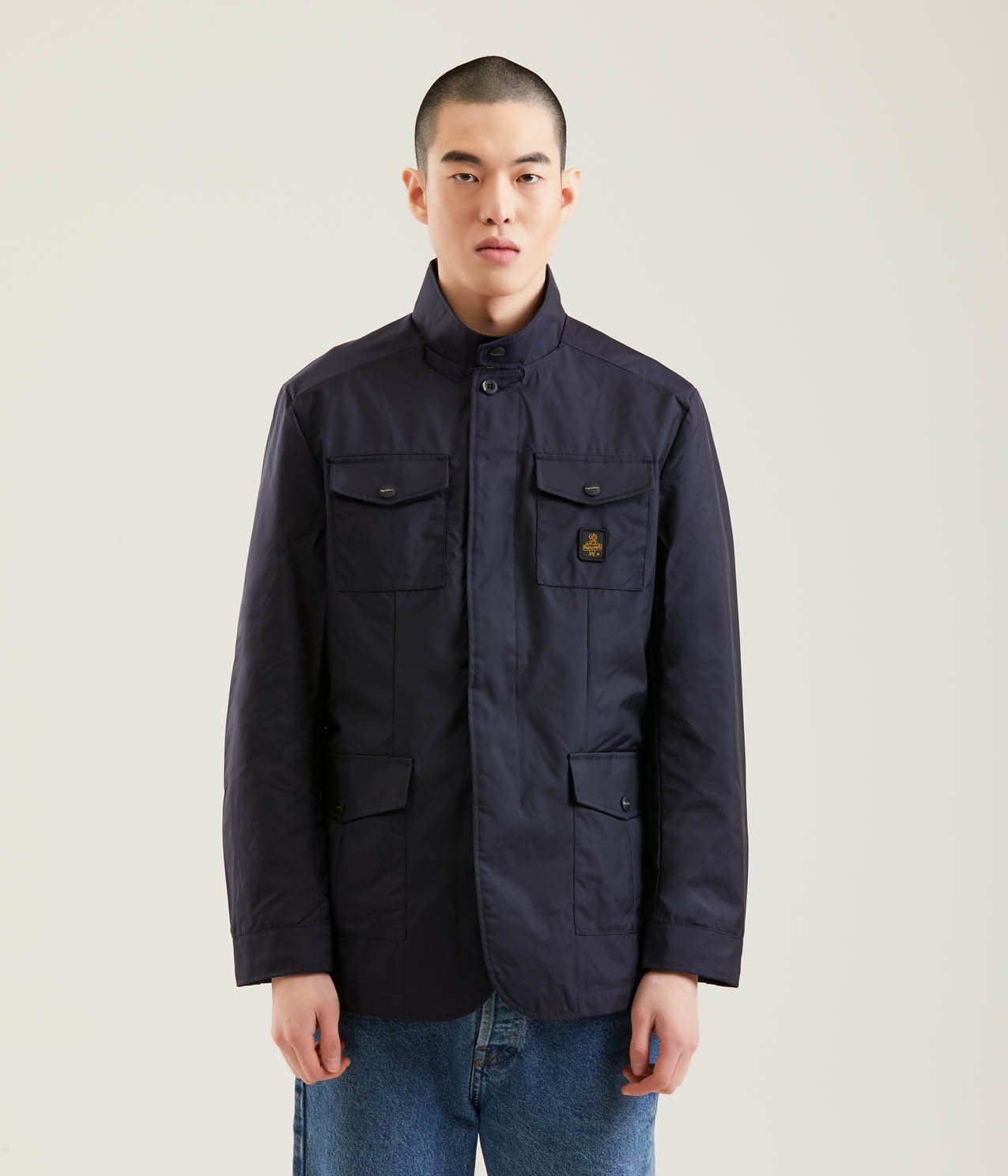 Elegant Versatile Four-Pocket Jacket in Blue