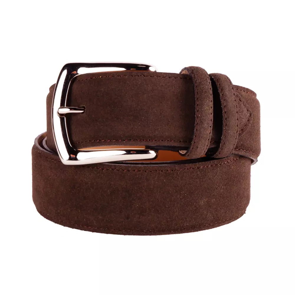 Elegance Refined Italian Suede Calfskin Belt