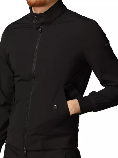 Elegant Black Elasticized Jacket