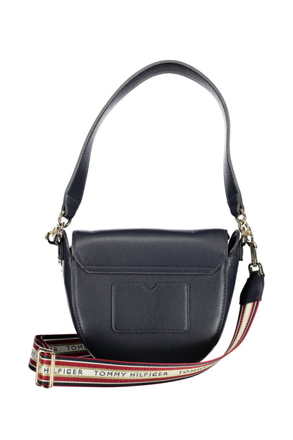 Elegant Blue Shoulder Bag with Contrasting Details