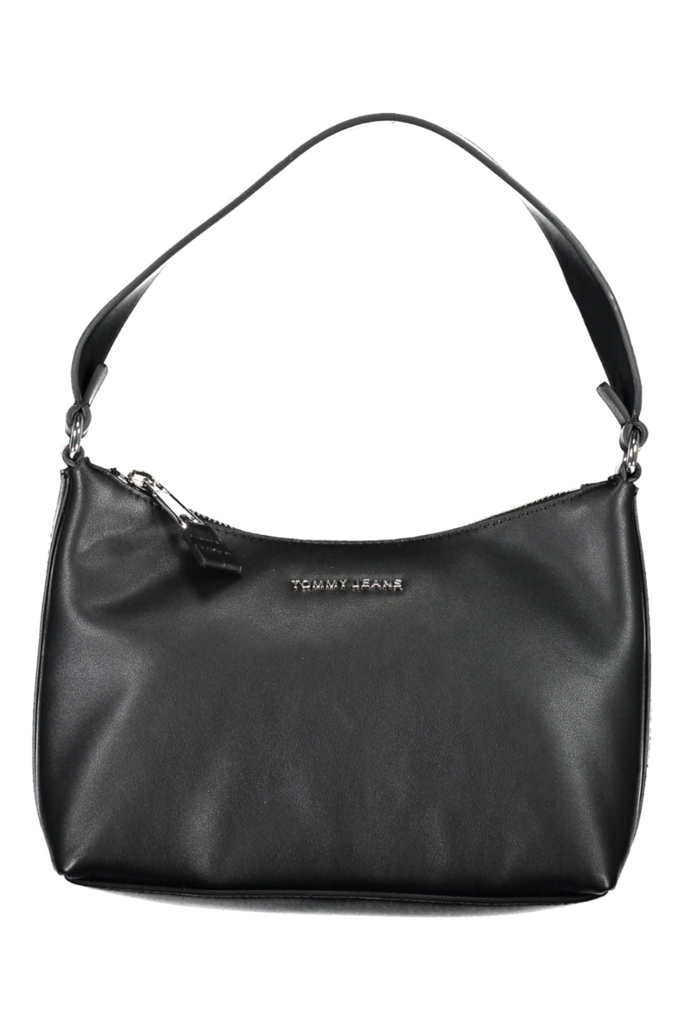 Elegant Black Shoulder Handbag with Logo Detail