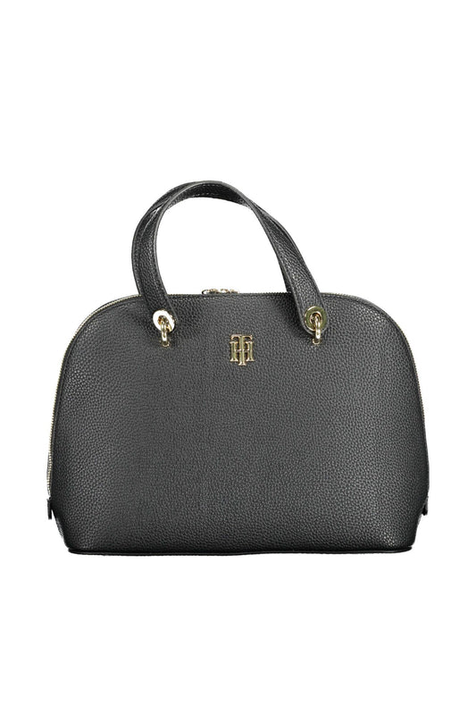 Elegant Black Shoulder Bag with Detachable Strap