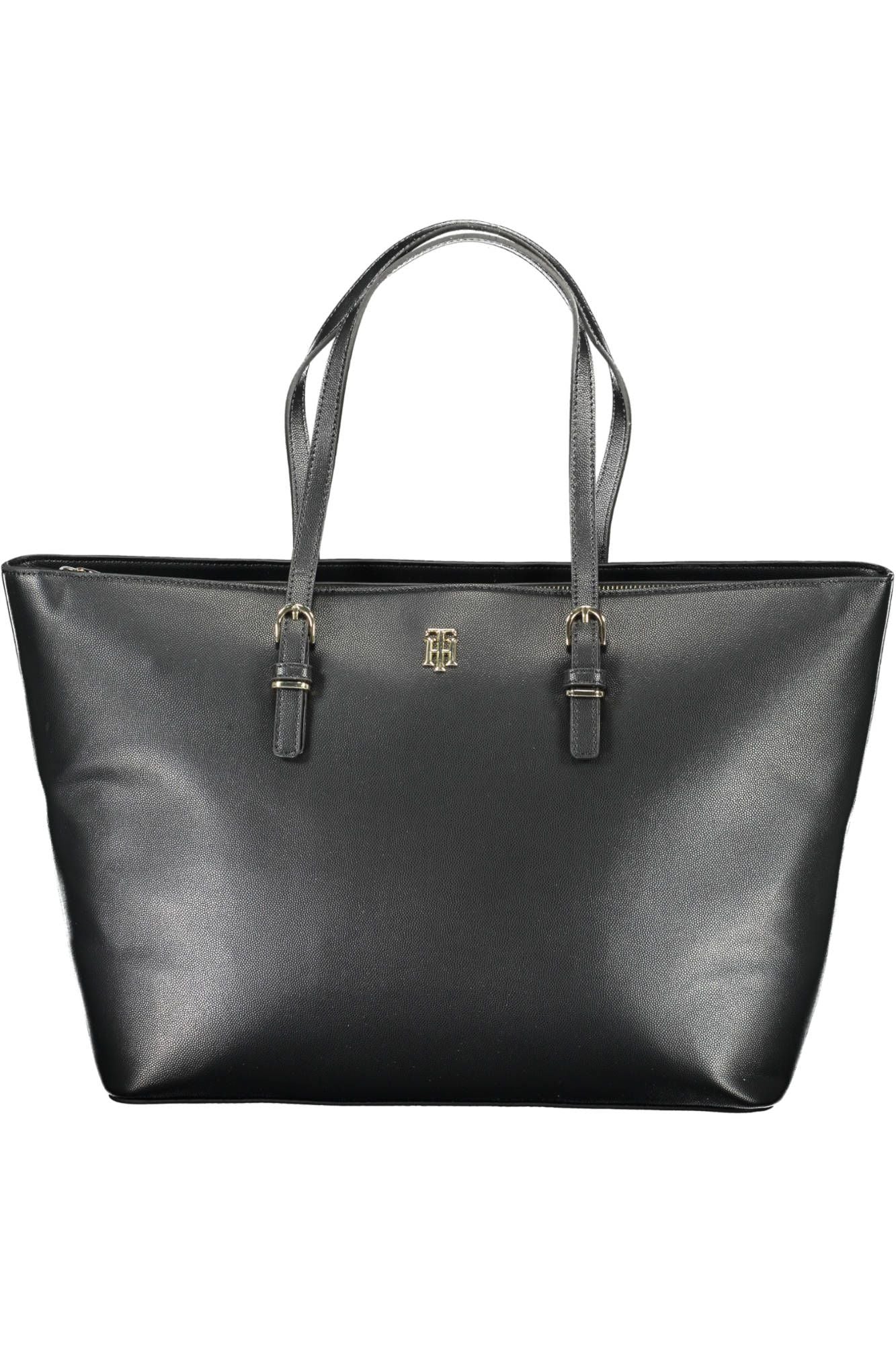 Chic Black Work-to-Weekend Tote with Laptop Holder