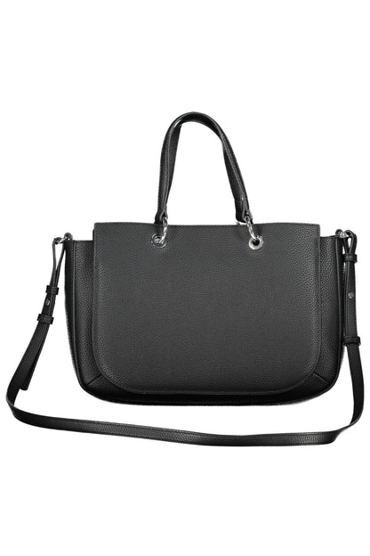 Chic Black Contrasting Detail Handbag