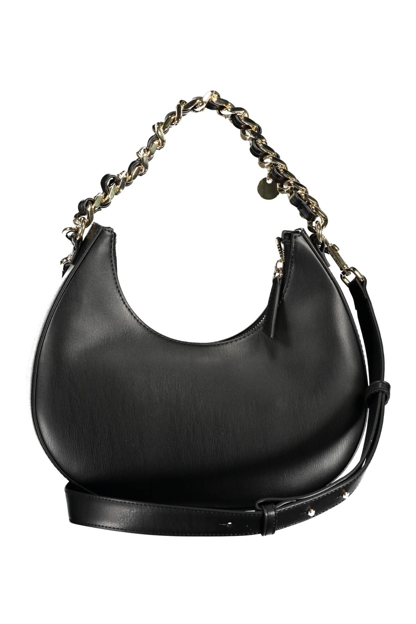 Elegant Black Chain Handle Satchel