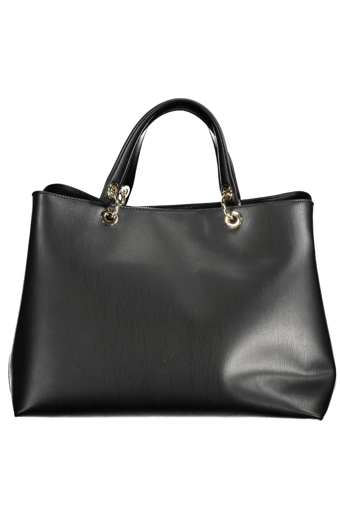 Elegant Black Multicompartment Handbag