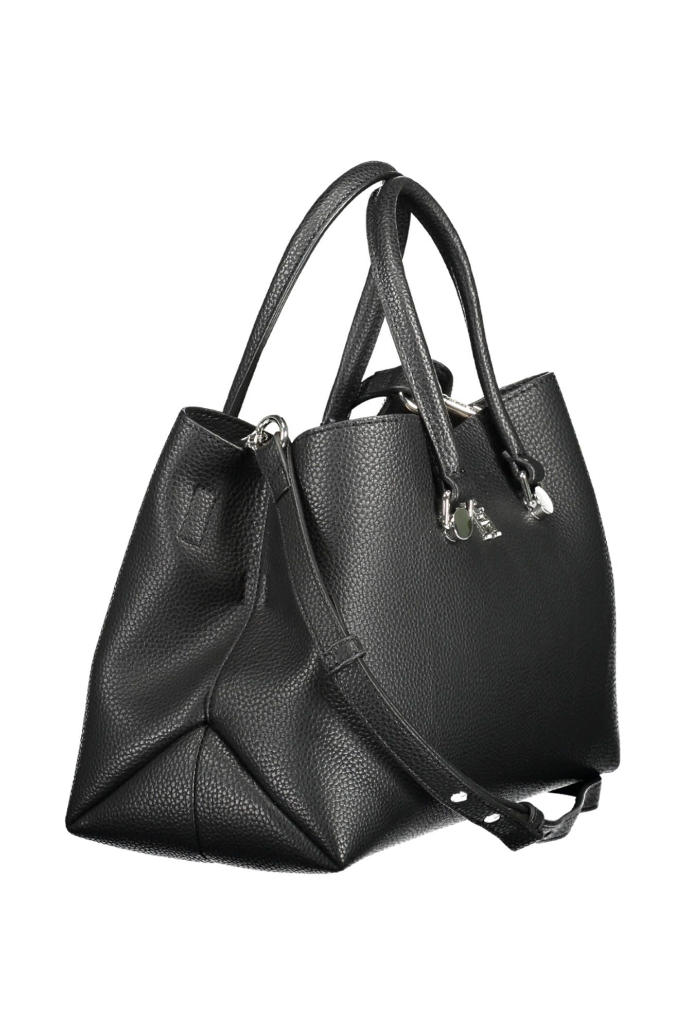 Elegant Black Two-Compartment Handbag