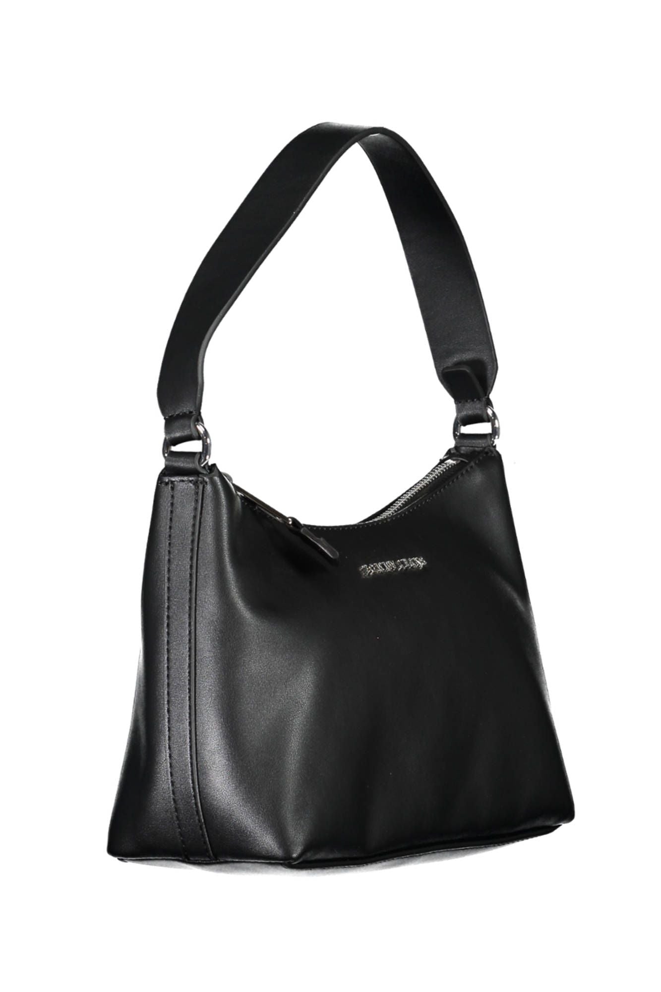 Elegant Black Shoulder Handbag with Logo Detail