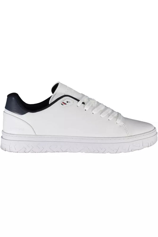 Eco-Conscious White Sneakers with Logo Detail