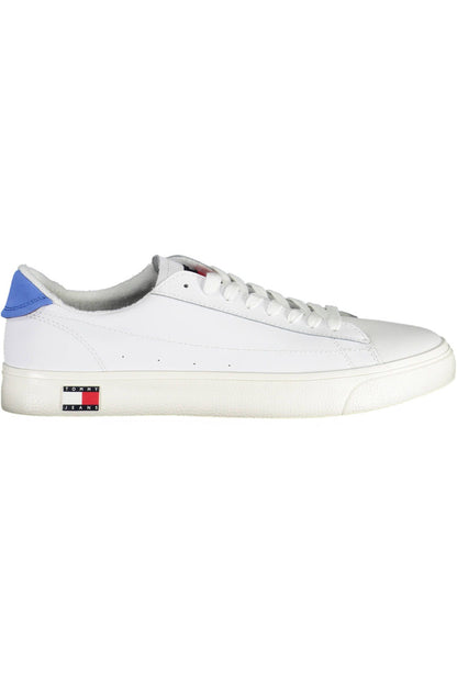 Eco-Conscious White Sneakers with Logo Detail