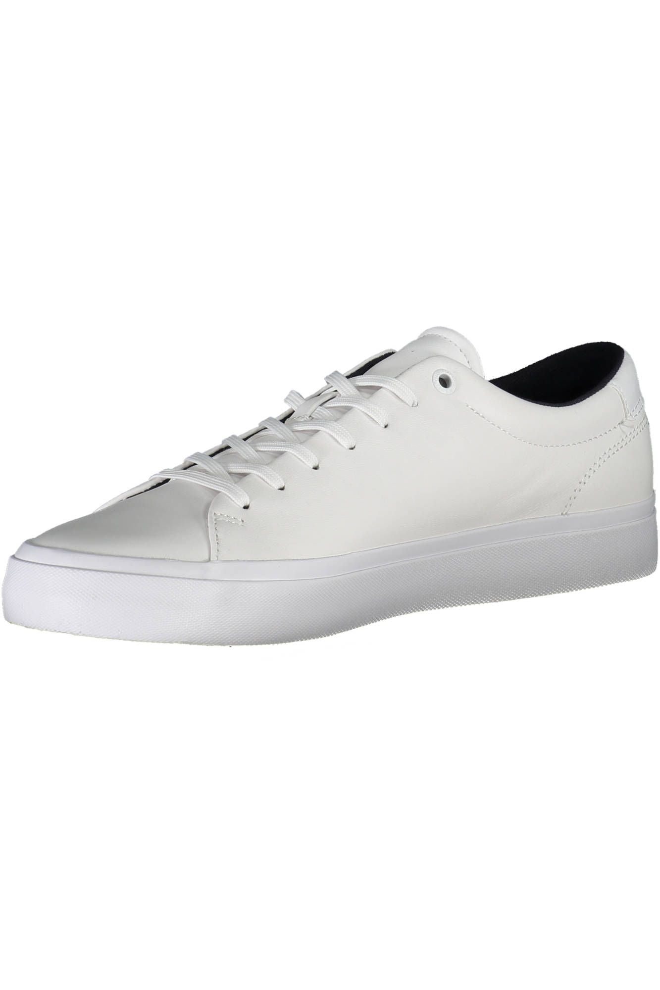 Sleek White Lace-Up Sneakers with Logo Detail