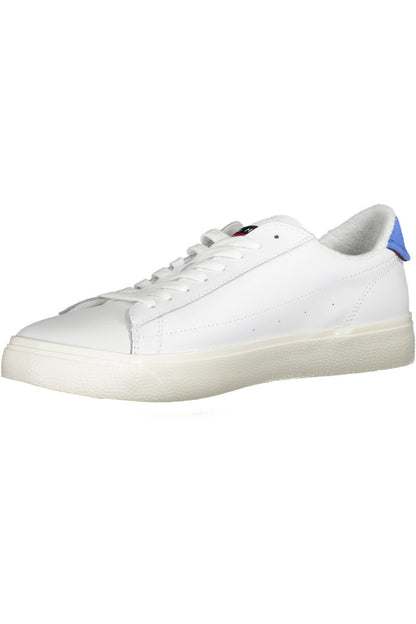 Eco-Conscious White Sneakers with Logo Detail