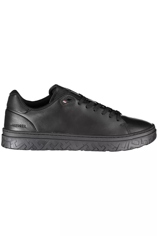 Eco-Conscious Black Sneakers with Logo Detail